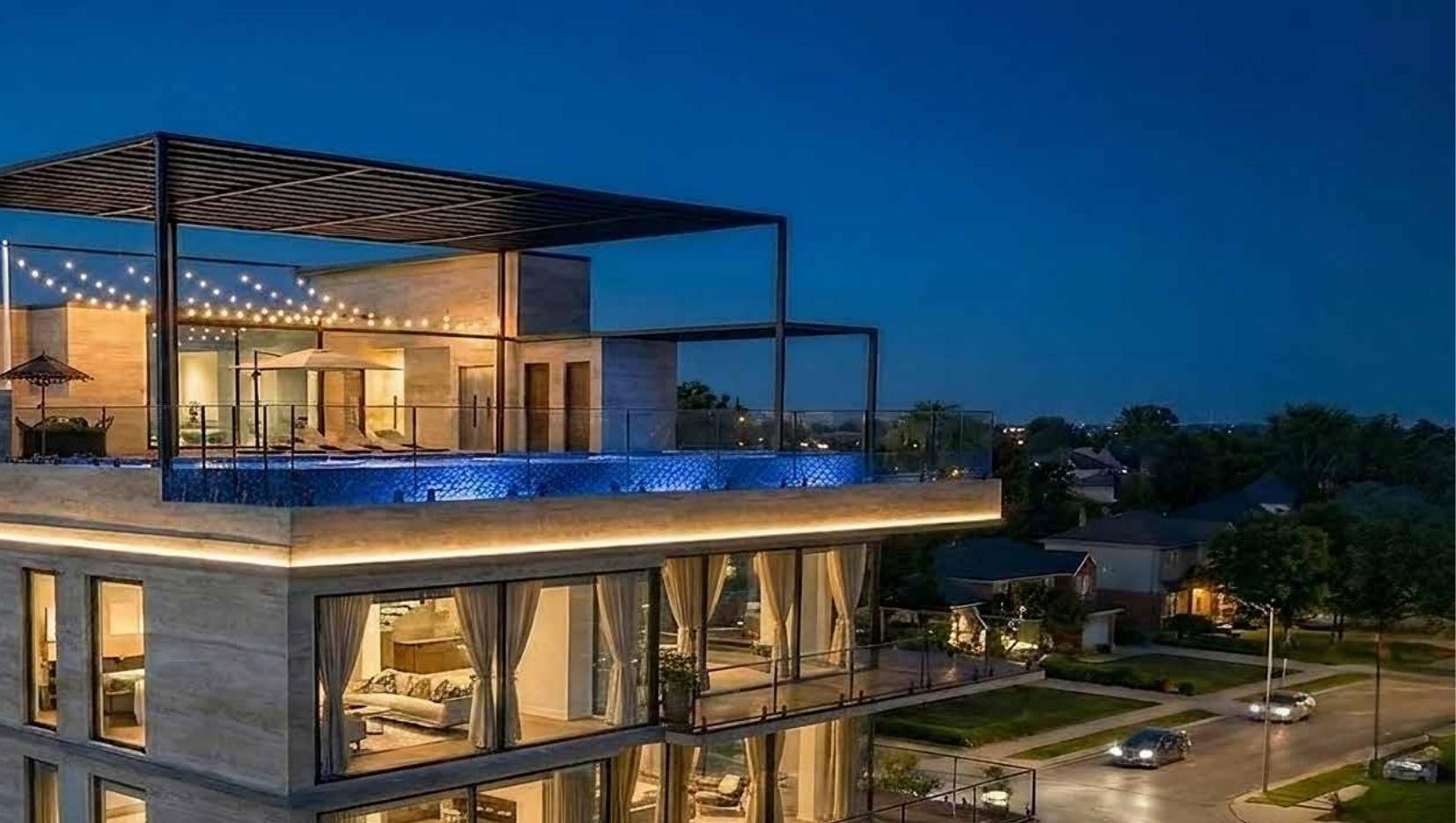 Rooftop pool and entertainment deck