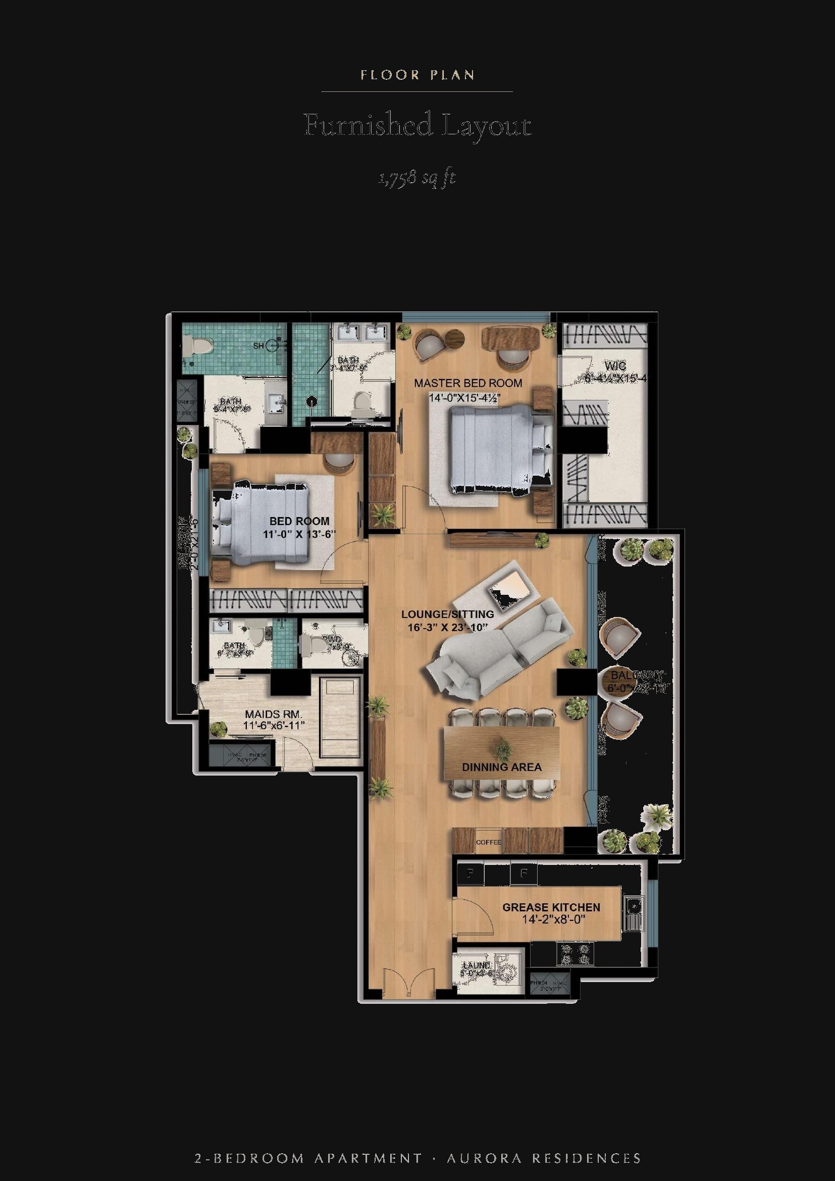 Two Bedroom floor plan
